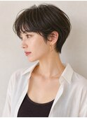 くびれ大人ショート×束感ショート|黒髪・小顔カット