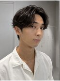 メンズカットパーマフェザーニュアンス毛流れシャドウ渋谷