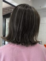 ネックス 表参道本店(nex)&nbsp;【coall 表参道】ハイライト×切りっぱなしbob白髪可能