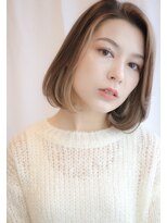 ネオリーブニコ 大井町店(Neolive Nico)&nbsp;インナーカラー　かき上げボブ　シアーベージュ