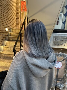 ラフ(LAFF) #黒髪#ボブルフ#ネビージュ#小顔#ワンレン