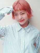 レジュアル(RESSUAL) ピンク 大人かわいい フェザーバング マッシュショート