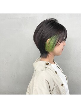 タグ(#tag) #ショートウルフとインナーグリーン