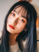 アグ ヘアー ジュジュ 北千住店(Agu hair juju)&nbsp;《Agu hair》ダークグレー×艶髪ロング　ブルーブラック2