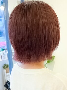 メルト 吉祥寺(melt) 大人可愛いミニボブピンクカラー暖色カラー