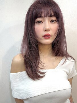 リコバイアフロート(riko by afloat) レイヤーロング/ベージュピンク/吉祥寺美容室/姫カット