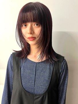 シティ(sity.) ワインレッド ブリーチなしカラー 暖色カラー レイヤーカット