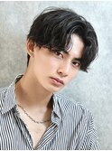 センターパート刈り上げソフトツイスト緩めマッシュパーマ