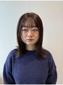 大人可愛い/顔周りレイヤー/シャギーカット/オリーブグレージュ