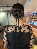 【あきら】ヘアセットカチモリリボンアレンジ結婚式卒業式二次会