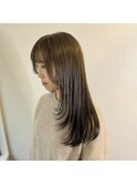 顔周りレイヤーカット×オリーブブラウン♪