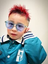 デザイニングヘアードゥ(designing hair Deux)&nbsp;キッズバリアートレッドハイライトメッシュベリーショート