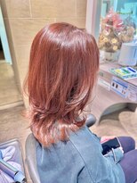 ブロッサム 東中野店 20代30代40代シアーピンク透明感くびれボブ外ハネ乾かすだけ