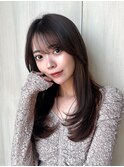 ＊20代30代40代◎小顔シースルー前髪レイヤーワンカール