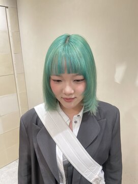 エルミタージュ(HERMITAGE) Mint Green × Layer Cut
