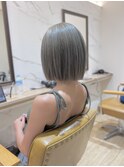 切りっぱなしボブ×olive gray color*