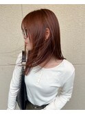 ブリーチなしオレンジブラウン