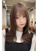 ケシキ 表参道 原宿(kesiki.)&nbsp;ミディアムレイヤー/顔周りレイヤー/ミディアムスタイル