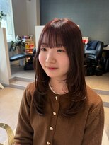 アム(amu) レイヤーカット/ミディアムレイヤー/暖色カラー/前髪カット