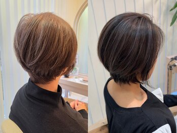 ミーサ(MYSA)の写真/毛先のボリューム感や、骨格の違いを見極めてカット！乾かすだけでまとまるから朝のセットも楽チン♪
