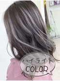 立体感！ホワイトシルバーハイライトカラー