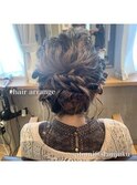 結婚式ヘアセット/お呼ばれ/二次会/アップスタイル #w46