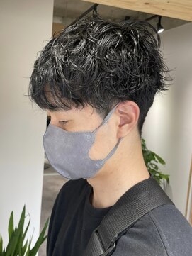 クオル 立川(QOL) ツイストパーマ無造作パーマメンズマッシュ刈り上げツーブロック