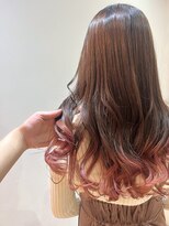 シモキタジャムズ&nbsp;ピンクベージュ＊ダブルカラー/裾カラー/ピンクカラー