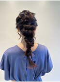 お呼ばれヘアー編みおろし