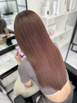 ラムシェール(LamChele) 【lamchele】ミルクブラウン×質感再整カラー×シールエクステ