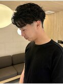 スパイラルパーマ×フェード