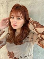 フォルテ 城北店 ★レイヤーカットデザインカラーオレンジベージュウェットヘア