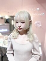 セシル(SECYL) 【Mika】ホワイトベージュ　姫カット　フレンチガーリー