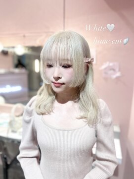 セシル(SECYL) 【Mika】ホワイトベージュ　姫カット　フレンチガーリー