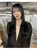 髪質改善/トリートメント/黒髪ロング/前髪カット