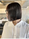 地毛風ストレート☆髪質改善☆切りっぱなしボブ☆大人ボブ