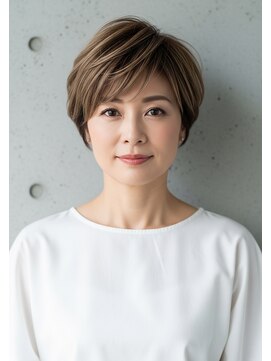 プラグ ヘアーデザイン 老司店(PLUG hair design) ショートヘア 白髪ぼかし