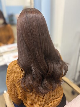 ヘアーサロン トゥリークル(Hair Salon Treacle) ピンクブラウンベージュブリーチなし透明感暖色カラー