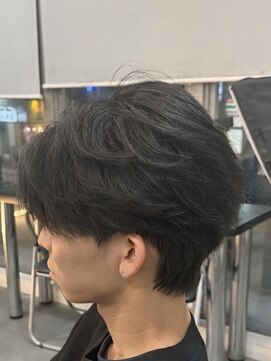 バース 河原町店(BIRTH) 韓国へアカルマパーマワックスなしセンターパート黒髪ウルフ