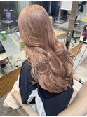 渋谷ブリーチカラーハイトーンヘーゼルベージュハッシュカット