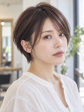 チェレ オレ 新金岡店(Chere ore) 丸みショート｜大人ボブ｜ブラウンカラー｜新金岡｜なかもず