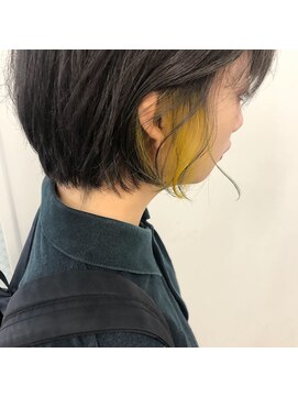 キー(kii) ポイントカラー イエロー インナーカラー 福岡 天神