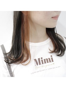 デコヘアーフラッペ(DECO HAIR frappe) オレンジのインナーカラー