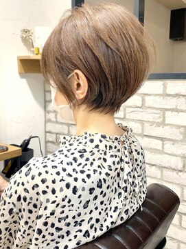 マグ ギンザ(mag ginza) クールショート/ショートパーマ/ボブルフ/ピンクベージュ/柴