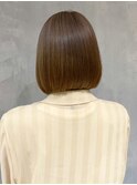 ショコラブラウン_グレージュカラーボブウルフ_ba400781