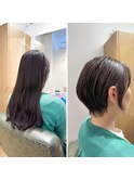 ロングからショートにスタイルチェンジ