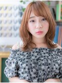 ★外国人風カラー斜めバングフレンチカジュアル20代30代40代★9
