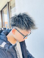ミオスタイル 大福店(MIOSTYLE) 短髪フェードスタイル　ホワイトメッシュ