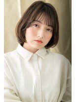 カバーヘアアンドスパ ブリス 浦和(COVER HAIR&SPA bliss) 斜めバング小顔矯正立体カットグレーベージュマッシュボブY浦和