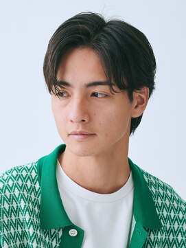 エルマーク 天王寺(L-MARK) センターパートニュアンスパーマ韓国カルマパーマコンマヘア